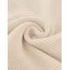 imageZESICA Womens Crew Neck Long Lantern Sleeve Casual Loose Ribbed Knit Solid Soft Pullover Sweater TopsApricot