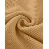 imageZESICA Womens Crew Neck Long Lantern Sleeve Casual Loose Ribbed Knit Solid Soft Pullover Sweater TopsCamel
