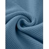imageZESICA Womens Crew Neck Long Lantern Sleeve Casual Loose Ribbed Knit Solid Soft Pullover Sweater TopsDustyblue