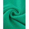 imageZESICA Womens Crew Neck Long Lantern Sleeve Casual Loose Ribbed Knit Solid Soft Pullover Sweater TopsGreen