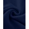 imageZESICA Womens Crew Neck Long Lantern Sleeve Casual Loose Ribbed Knit Solid Soft Pullover Sweater TopsNavy