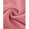 imageZESICA Womens Crew Neck Long Lantern Sleeve Casual Loose Ribbed Knit Solid Soft Pullover Sweater TopsPink