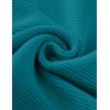 imageZESICA Womens Crew Neck Long Lantern Sleeve Casual Loose Ribbed Knit Solid Soft Pullover Sweater TopsTeal