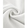 imageZESICA Womens Crew Neck Long Lantern Sleeve Casual Loose Ribbed Knit Solid Soft Pullover Sweater TopsWhite