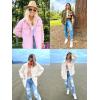 imageZESICA Womens Winter Casual Sherpa Fleece Jacket Long Sleeve Button Solid Warm Fuzzy Outwear Coat PocketsArmy Green