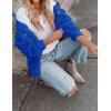 imageZESICA Womens Winter Casual Sherpa Fleece Jacket Long Sleeve Button Solid Warm Fuzzy Outwear Coat PocketsRoyal Blue