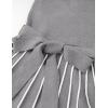 imageZESICA Womens 2025 Fall Turtleneck Long Sleeve Sweater Dress Tie Waist Casual Loose Ribbed Knit A Line Midi DressesGrey