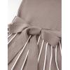 imageZESICA Womens 2025 Fall Turtleneck Long Sleeve Sweater Dress Tie Waist Casual Loose Ribbed Knit A Line Midi DressesKhaki