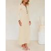 imageZESICA Womens Long Sleeve Sweater Dress 2025 Spring V Neck Ribbed Knit Casual Formal Cocktail Bodycon Maxi DressesApricot