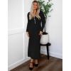 imageZESICA Womens Long Sleeve Sweater Dress 2025 Spring V Neck Ribbed Knit Casual Formal Cocktail Bodycon Maxi DressesBlack