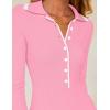 imageZESICA Womens Long Sleeve Sweater Dress 2025 Spring V Neck Ribbed Knit Casual Formal Cocktail Bodycon Maxi DressesPink