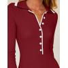imageZESICA Womens Long Sleeve Sweater Dress 2025 Spring V Neck Ribbed Knit Casual Formal Cocktail Bodycon Maxi DressesRed