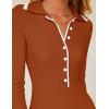 imageZESICA Womens Long Sleeve Sweater Dress 2025 Spring V Neck Ribbed Knit Casual Formal Cocktail Bodycon Maxi DressesRust