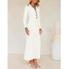 imageZESICA Womens Long Sleeve Sweater Dress 2025 Spring V Neck Ribbed Knit Casual Formal Cocktail Bodycon Maxi DressesWhite