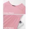 imageZESICA Womens Long Sleeve Spring Maxi Dress 2025 Crewneck Knit Casual Slim Swing Pleated Dresses with PocketsPink
