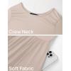 imageZESICA Womens Long Sleeve Spring Maxi Dress 2025 Crewneck Knit Casual Slim Swing Pleated Dresses with PocketsSand