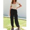 imageZESICA Womens Short Sleeve Square Neck Color Block T Shirt 2025 Summer Slim Fit Ribbed Knit Basic Tee TopsApricot