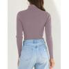 imageZESICA Womens Turtleneck Long Sleeve Shirts Spring Basic Tops Slim Fitted Ribbed Knit SweaterTaro