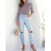 imageZESICA Womens Turtleneck Long Sleeve Shirts Spring Basic Tops Slim Fitted Ribbed Knit SweaterTaro