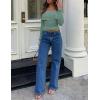 imageZESICA Long Sleeve Shirts for Women Off Shoulder Ribbed Knit Slim Fit Going Out Tops Outfits 2025 Trendy Fashion ClothesMint