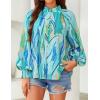 imageZESICA Womens Floral Print Blouse 2025 Long Sleeve Button Down Casual Fall Boho Oversized Tops ShirtsLake