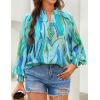imageZESICA Womens Floral Print Blouse 2025 Long Sleeve Button Down Casual Fall Boho Oversized Tops ShirtsLake
