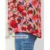 imageZESICA Womens Floral Print Blouse 2025 Long Sleeve Button Down Casual Fall Boho Oversized Tops ShirtsVintage Pink