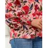 imageZESICA Womens Floral Print Blouse 2025 Long Sleeve Button Down Casual Fall Boho Oversized Tops ShirtsVintage Pink