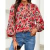 imageZESICA Womens Floral Print Blouse 2025 Long Sleeve Button Down Casual Fall Boho Oversized Tops ShirtsVintage Pink