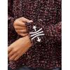imageZESICA Womens Floral Print Blouse 2025 Long Sleeve Button Down Casual Fall Boho Oversized Tops ShirtsWine Red
