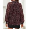 imageZESICA Womens Floral Print Blouse 2025 Long Sleeve Button Down Casual Fall Boho Oversized Tops ShirtsWine Red