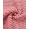 imageZESICA Womens Short Sleeve Sweater Tops 2025 Summer Crewneck T Shirt Ribbed Knit Slim Fit Basic Solid Color TeeDustypink