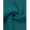 imageZESICA Womens Short Sleeve Sweater Tops 2025 Summer Crewneck T Shirt Ribbed Knit Slim Fit Basic Solid Color TeeTeal