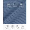 imageZESICA Womens Short Sleeve V Neck T Shirts 2025 Summer Ribbed Knit Slim Fitted Basic Solid Color Tee TopsDustyblue