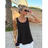 imageZESICA Womens Summer Eyelet Tank Tops Loose Trendy Scoop Neck Sleeveless Flowy Beach Vacation ShirtsBlack