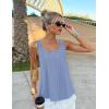 imageZESICA Womens Summer Eyelet Tank Tops Loose Trendy Scoop Neck Sleeveless Flowy Beach Vacation ShirtsBlue