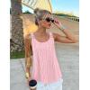 imageZESICA Womens Summer Eyelet Tank Tops Loose Trendy Scoop Neck Sleeveless Flowy Beach Vacation ShirtsPink