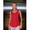 imageZESICA Womens Summer Eyelet Tank Tops Loose Trendy Scoop Neck Sleeveless Flowy Beach Vacation ShirtsRed