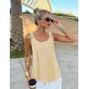 imageZESICA Womens Summer Eyelet Tank Tops Loose Trendy Scoop Neck Sleeveless Flowy Beach Vacation ShirtsYellow