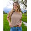 imageZESICA Womens Summer Off The Shoulder Knit Tops 2025 Casual Short Sleeve Oversized ShirtNatural