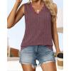 imageZESICA Womens Summer Tank Top Sleeveless V Neck Lace Loose Fit Basic Tops Shirts 2025 Fashion ClothesFuchsia