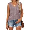 imageZESICA Womens Summer Tank Top Sleeveless V Neck Lace Loose Fit Basic Tops Shirts 2025 Fashion ClothesDustypink