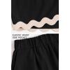 imageZESICA Womens 2024 Summer 2 Piece Outfits Set Linen Lace Trim Crewneck Tank Crop Top and Shorts Lounge Pajama SetsDim