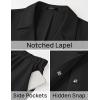 imageZESICA Womens 2025 Casual 2 Piece Outfits Short Sleeve Blazer Jacket and Wide Leg Pants Loose Business Suit SetsBlack