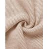 imageZESICA Womens 2025 Ribbed Knit Dress Long Sleeve Mock Neck Slim Fit Side Slit Spring Elegant Sweater DressesApricot