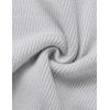 imageZESICA Womens 2025 Ribbed Knit Dress Long Sleeve Mock Neck Slim Fit Side Slit Spring Elegant Sweater DressesGrey