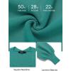 imageZESICA Womens 2025 Square Neck Ribbed Knit Dress Puff Long Sleeve Slim Fit Bodycon Fall Winter Pullover Sweater DressPeacock