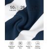 imageZESICA Womens Casual Striped Wide Leg Pants Elastic Waist Drawstring Knit Loose Soft Pajama Lounge Pants Fall ClothesDark Blue