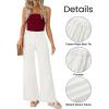 imageZESICA Womens Drawstring High Waist Jeans Loose Fit Wide Leg Straight Baggy Trendy Denim Pants with PocketsWhite