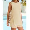 imageZESICA Womens Summer 2 Piece Matching Long Sweater Shorts Sets 2025 Travel Resort Wear Sleeveless Knit OutfitsApricot